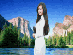 áo dài trắng phong cảnh 