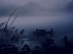 thuyền đêm phù du mưa