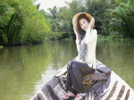 thuyền đò sông nước miền tây áo bà ba lục bình bèo