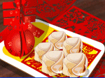 chúc mừng năm mới lồng đèn cô gái áo tím