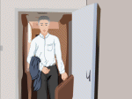 chàng trai về thăm mẹ già