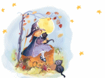 em nhỏ hóa trang phù thủy chơi với mèo trong ngày halloween 
