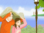 tình nhân trú mưa bắt bướm