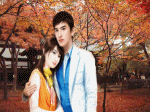 tình nhân ôm nhau trong mùa thu