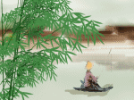 một chiếc thuyền câu bé tẻo teo