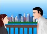 couple hội ngộ trên cầu thành phố