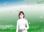 áo dài trắng và xanh