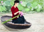 yếm thắm trên thuyền nan hái sen