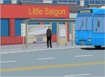 tan sở chờ xe bus