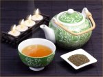 bộ đồ trà bên 4 ngọn nến